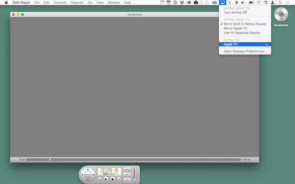 use airplay on apple dvd player